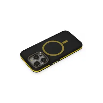 Joko iPhone 14 Pro Max Kılıf Rocky Magsafe Kapak - Siyah-Sarı