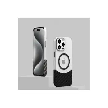 Joko iPhone 16 Plus Carbon Puzzle Magsafe Kapak - Beyaz