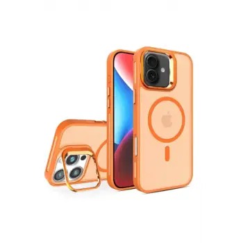 Joko Apple iPhone 16 Plus Flet Lens Magsafe Kapak - Turuncu