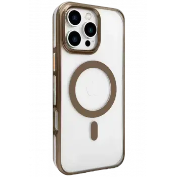 Joko Apple iPhone 16 Pro Gleam PC Sert Magsafe Kılıf - Kahverengi