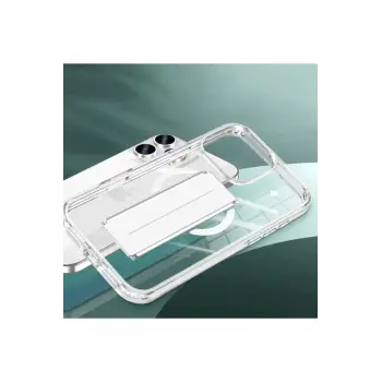 Joko iPhone 16 Pro Max Kılıf Alfa Magsafe Standlı Kapak - Şeffaf