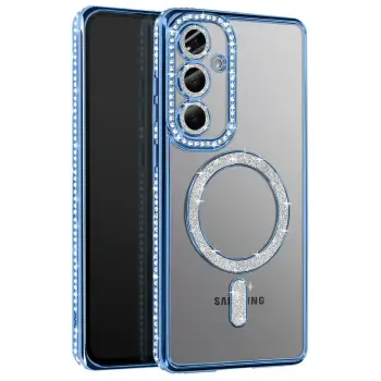 Joko Samsung Galaxy A37 5G Joke Simli Magneticsafe Kılıf - Mavi