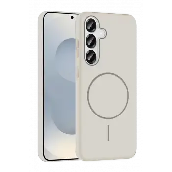 Joko Samsung Galaxy S25 Broş Magsafe Kapak - Krem