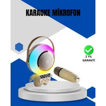 Kablosuz Mikrofonlu Astronot Tasarım Bluetooth Speaker Karaoke