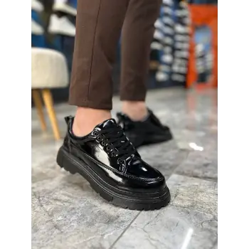 KB-702 Kuback Kömür Rugan Günlük Erkek Ayakkabı