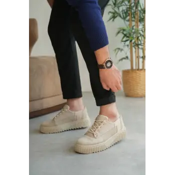 KB-X516 Kuback Bej Süet Günlük Erkek Ayakkabı