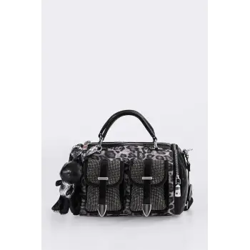 Kiwer Siyah Cilt Omuz Çantası