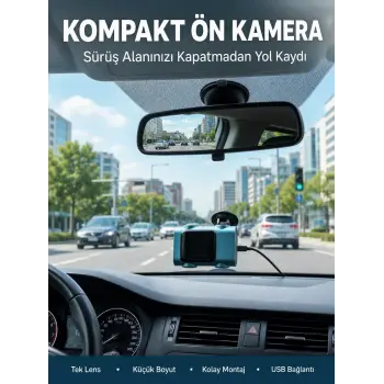 Kompakt Dash Kamera USB Şarj TF Kart Destekli Yeni Nesil