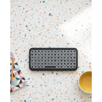 Kompakt Siyah RGB Işıklı Bluetooth Mini Klavye