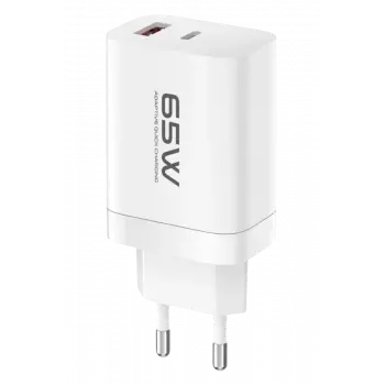 Konfulon C99Q 65W PD Destekli Type-C ve USB Çift Çıkışlı Hızlı Şarj Adaptörü - Beyaz