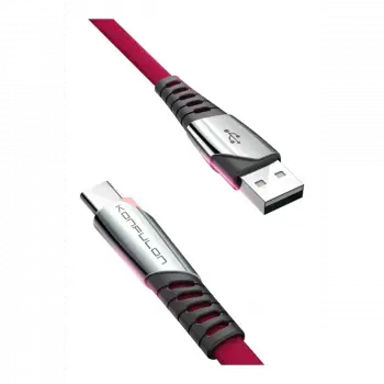 Konfulon DC18 Type-C Kablo 1M 5A - Kırmızı