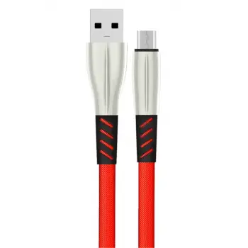 Konfulon S88 Metal Uçlu Micro USB Kablo 1M 2.4A - Kırmızı