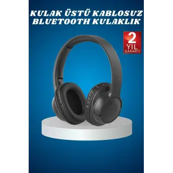Kulak Üstü Kablosuz Bluetooth Kulaklık Yüksek Ses Kaliteli ANC Özelliği