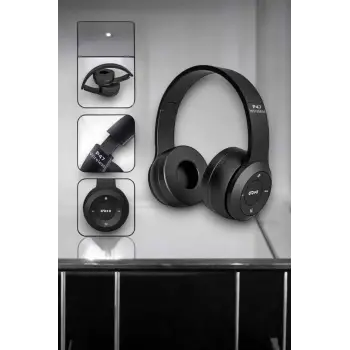 Kulak Üstü TF Kart ve AUX Destekli Ergonomik Bluetooth Kulaklık