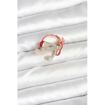 Kulaklıklı Nota Model Broş