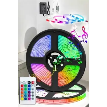 Led Işık 5 Metre Şerit Led RGB Işıklı