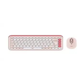 Logitech Pop Icon Combo 920-013077 Pembe Kablosuz Klavye Mouse Seti