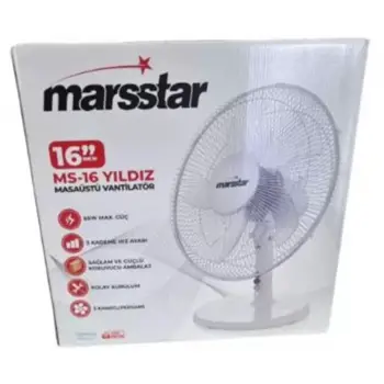 MARSSTAR YILDIZ MASA ÜSTÜ VANTİLATÖR MS-16