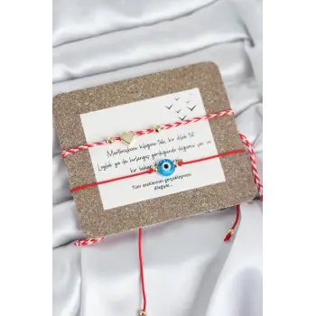 Marteniçka Bileklik 2'li Nazar ve Kalp Model