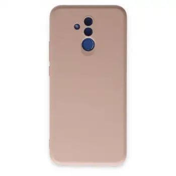 Mate 20 Lite Kılıf Nano içi Kadife Silikon - Pudra