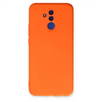 Mate 20 Lite Kılıf Nano içi Kadife Silikon - Turuncu