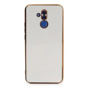 Mate 20 Lite Kılıf Volet Silikon - Beyaz
