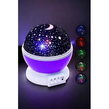 Mavi ve Mor Işıklı Star Master Projeksiyon Lambası