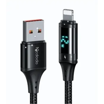MCDODO CA-1060 DİJİTAL EKRANLI Usb-A To Lightning HIZLI DATA-ŞARJ KABLOSU 3A 1.2M