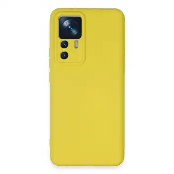 Mi 12T Pro Kılıf Nano içi Kadife Silikon - Sarı