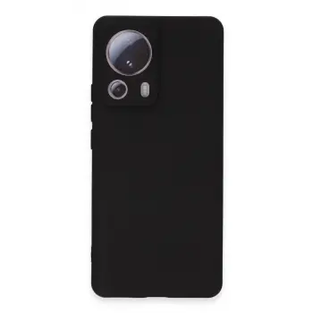 Mi 13 Lite Kılıf Nano içi Kadife Silikon - Siyah