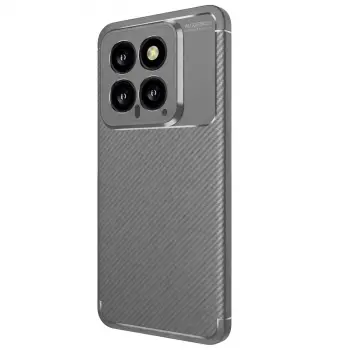 Mi 14T Kılıf Auto Focus Karbon Kapak - Gri