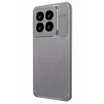 Mi 15 Kılıf Auto Focus Karbon Kapak - Gri