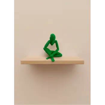 Minimal İnsan Figürü Biblo Yeşil Ev ve Ofis Dekoru