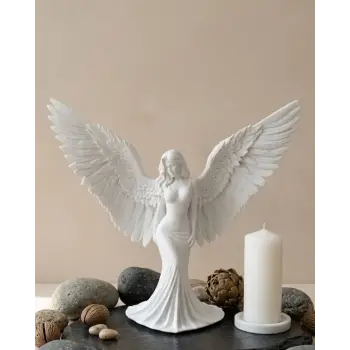 Minimalist Melek İnsan Figürlü 3D Heykel Dekoratif Biblo Ev Dekoru