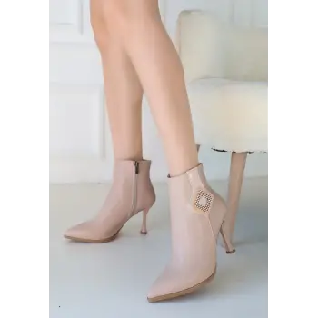 Moose Nude Cilt Topuklu Bot