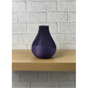 MOR VAZO ÇİZGİLİ