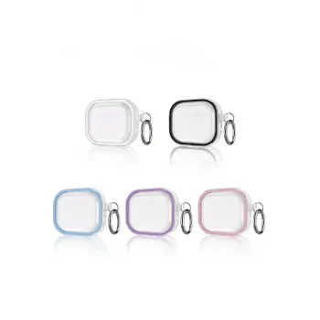 Movenchy Airpods Pro 2 (2.nesil) Shiny Şeffaf Kılıf - Pembe