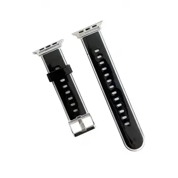 Movenchy Apple Watch 45mm Jelly Silikon Kordon - Siyah