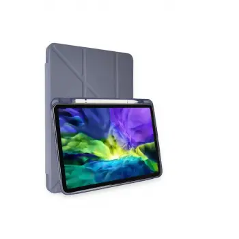 Newface Apple iPad Air 4 10.9 Kılıf Kalemlikli Mars Tablet Kılıfı - Lavender