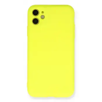 Newface Apple iPhone 11 Kılıf Nano içi Kadife Silikon - Sarı