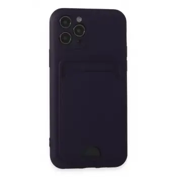 Newface Apple iPhone 11 Pro Kılıf Kelvin Kartvizitli Silikon - Derin Mor