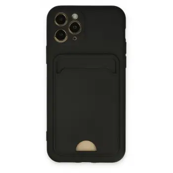 Newface Apple iPhone 11 Pro Kılıf Kelvin Kartvizitli Silikon - Siyah