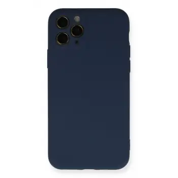 Newface Apple iPhone 11 Pro Kılıf Nano içi Kadife Silikon - Lacivert