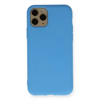 Newface Apple iPhone 11 Pro Kılıf Nano içi Kadife Silikon - Mavi