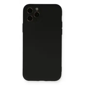 Newface Apple iPhone 11 Pro Kılıf Nano içi Kadife Silikon - Siyah