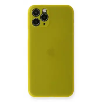 Newface Apple iPhone 11 Pro Kılıf PP Ultra İnce Kapak - Sarı