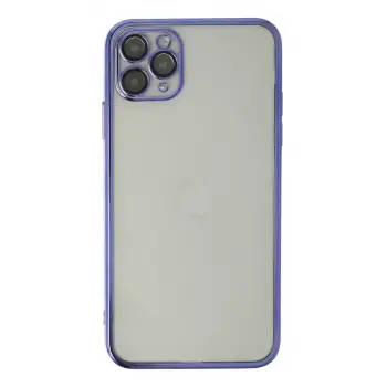 Newface Apple iPhone 11 Pro Kılıf Razer Lensli Silikon - Mor