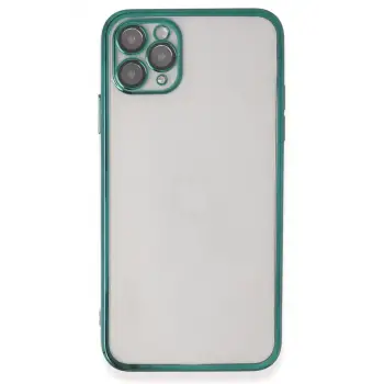 Newface Apple iPhone 11 Pro Kılıf Razer Lensli Silikon - Yeşil