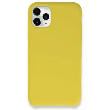 Newface Apple iPhone 11 Pro Max Kılıf Lansman Legant Silikon - Sarı
