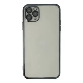 Newface Apple iPhone 11 Pro Max Kılıf Razer Lensli Silikon - Siyah